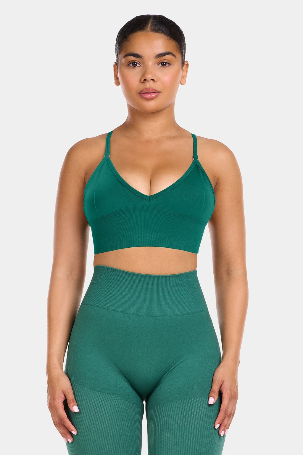 Multi-Way Sculpt Seamless Top | Emerald green
