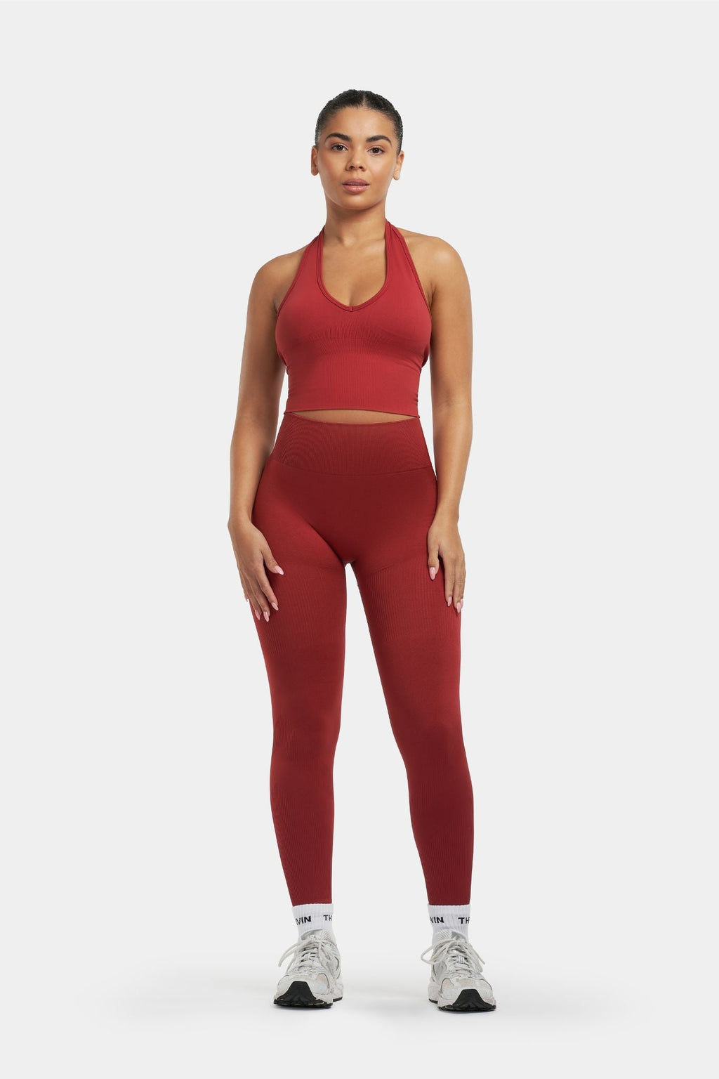 SculptV2 Ribbed Contour Leggings | Cherry Spice