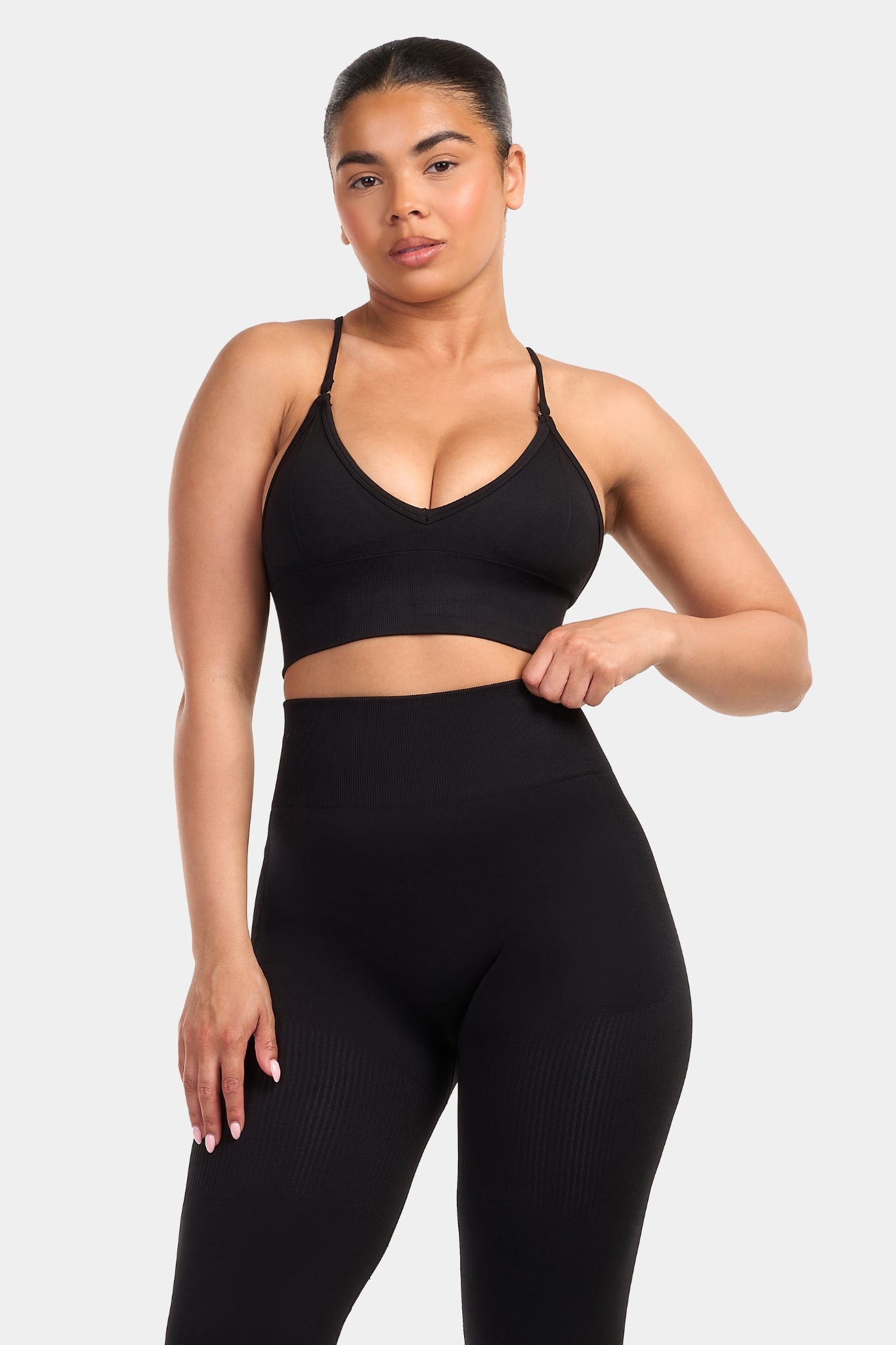 Multi-Way Sculpt Seamless Top | Black