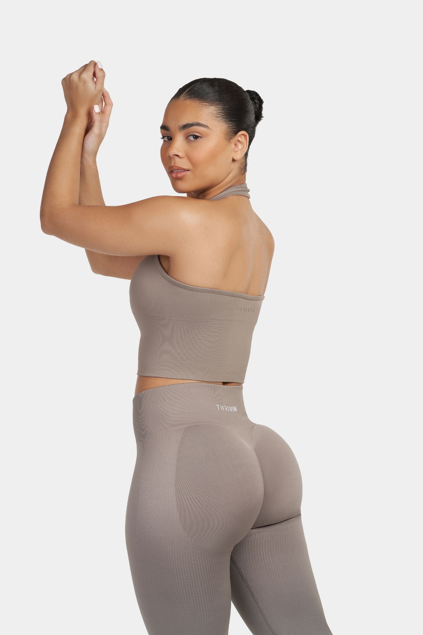 Sculpting Shapewear Top Halterneck | Khaki