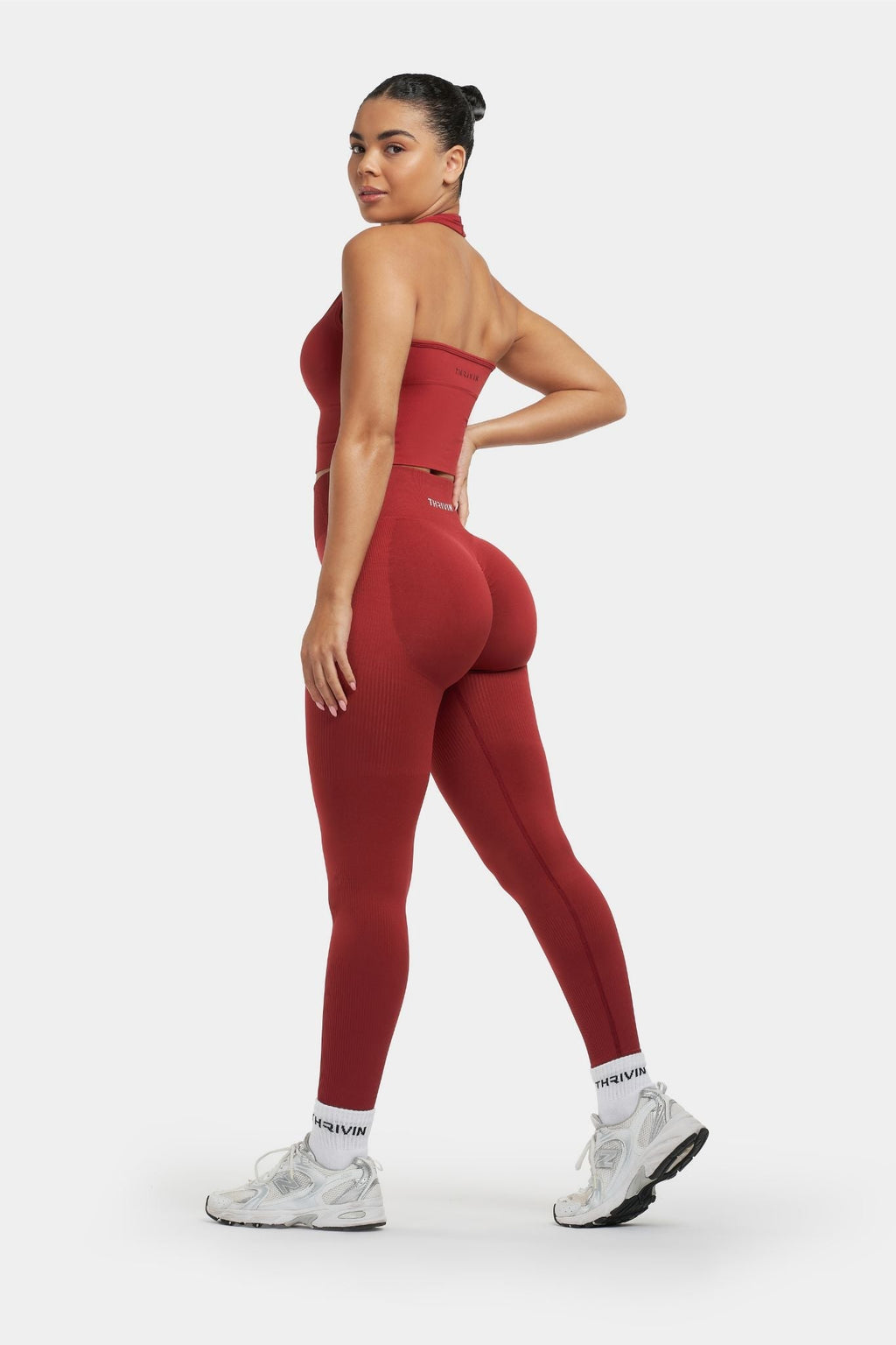 SculptV2 Ribbed Contour Leggings | Cherry Spice