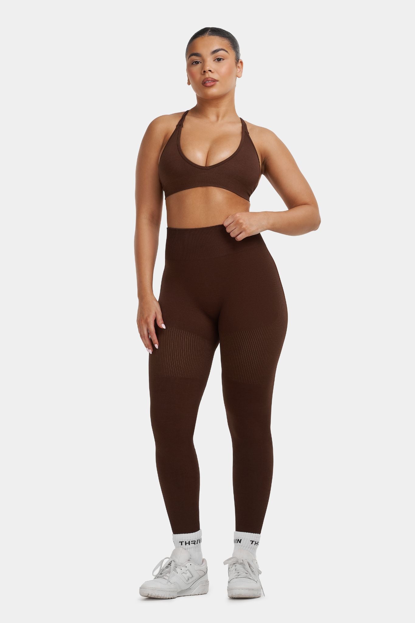 SculptV2 Ribbed Contour Leggings - Bourbon Brown