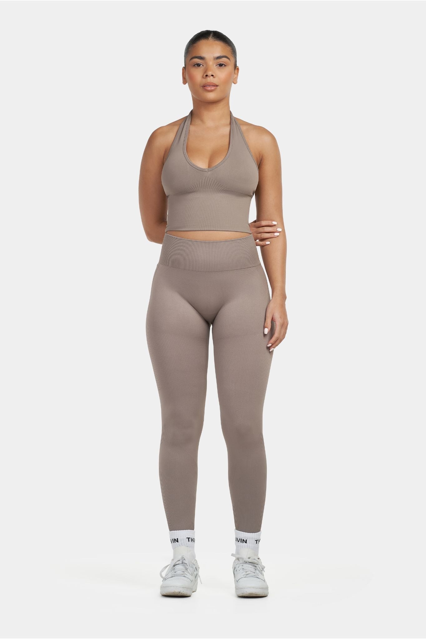 SculptV2 Ribbed Contour Leggings - Khaki