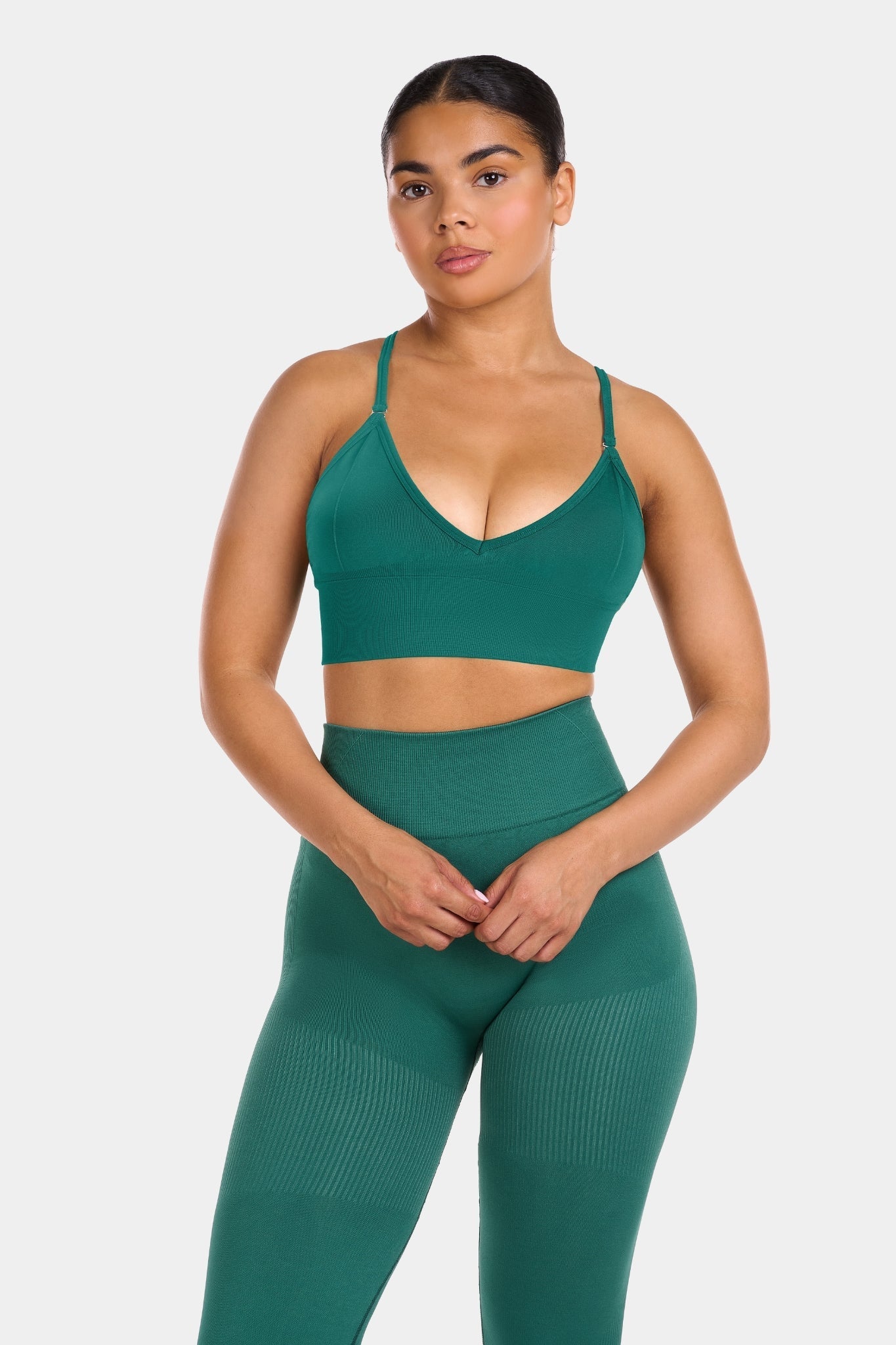 Multi-Way Sculpt Seamless Top | Emerald green