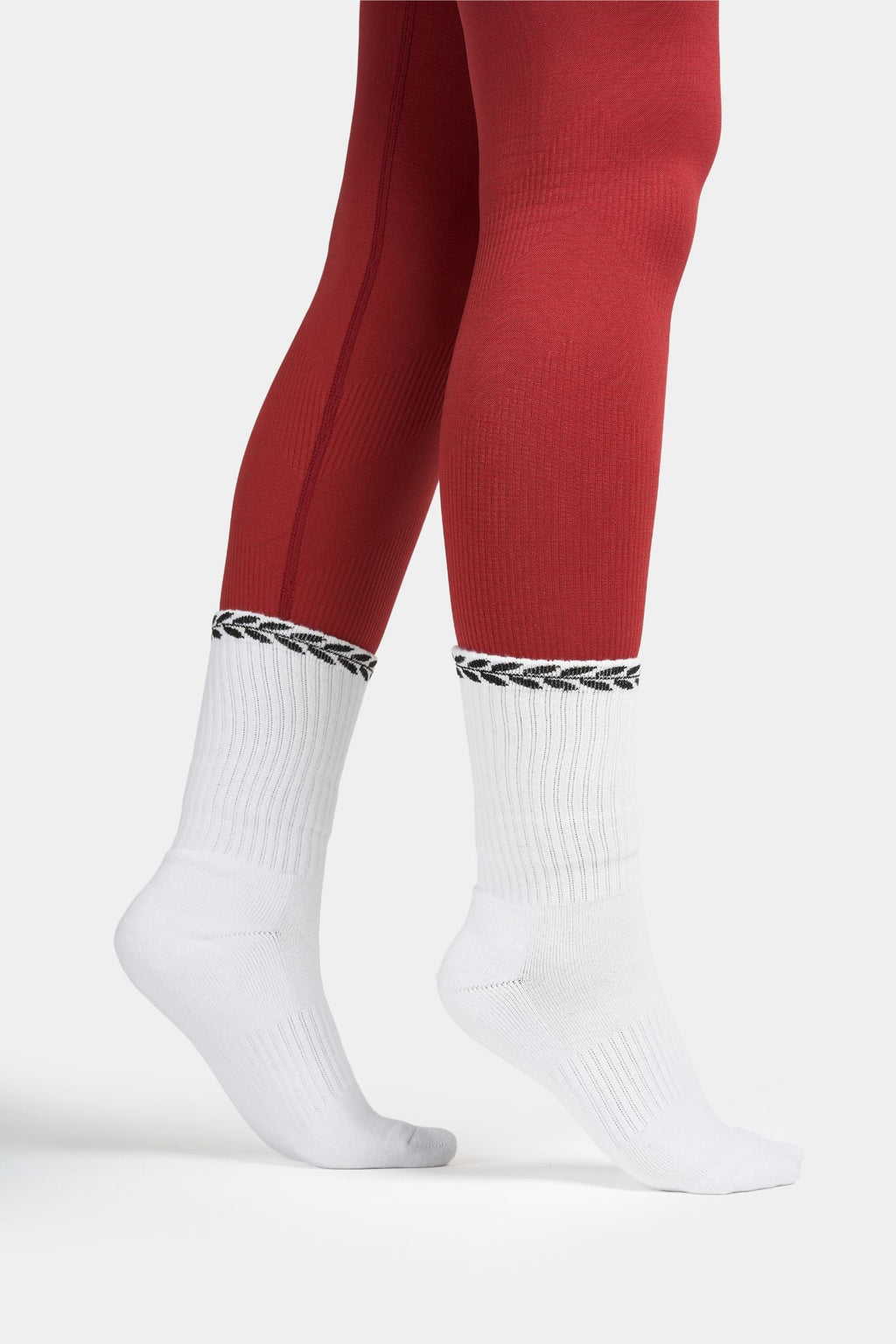 LEAVES Silk Socks "White"