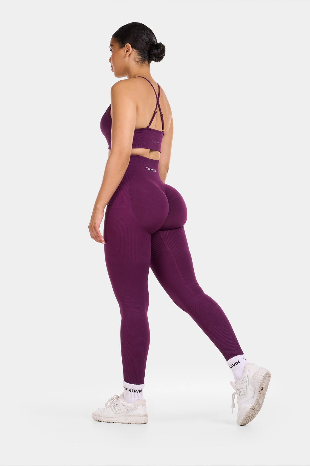 SculptV2 Ribbed Contour Leggings - Plum Leggings