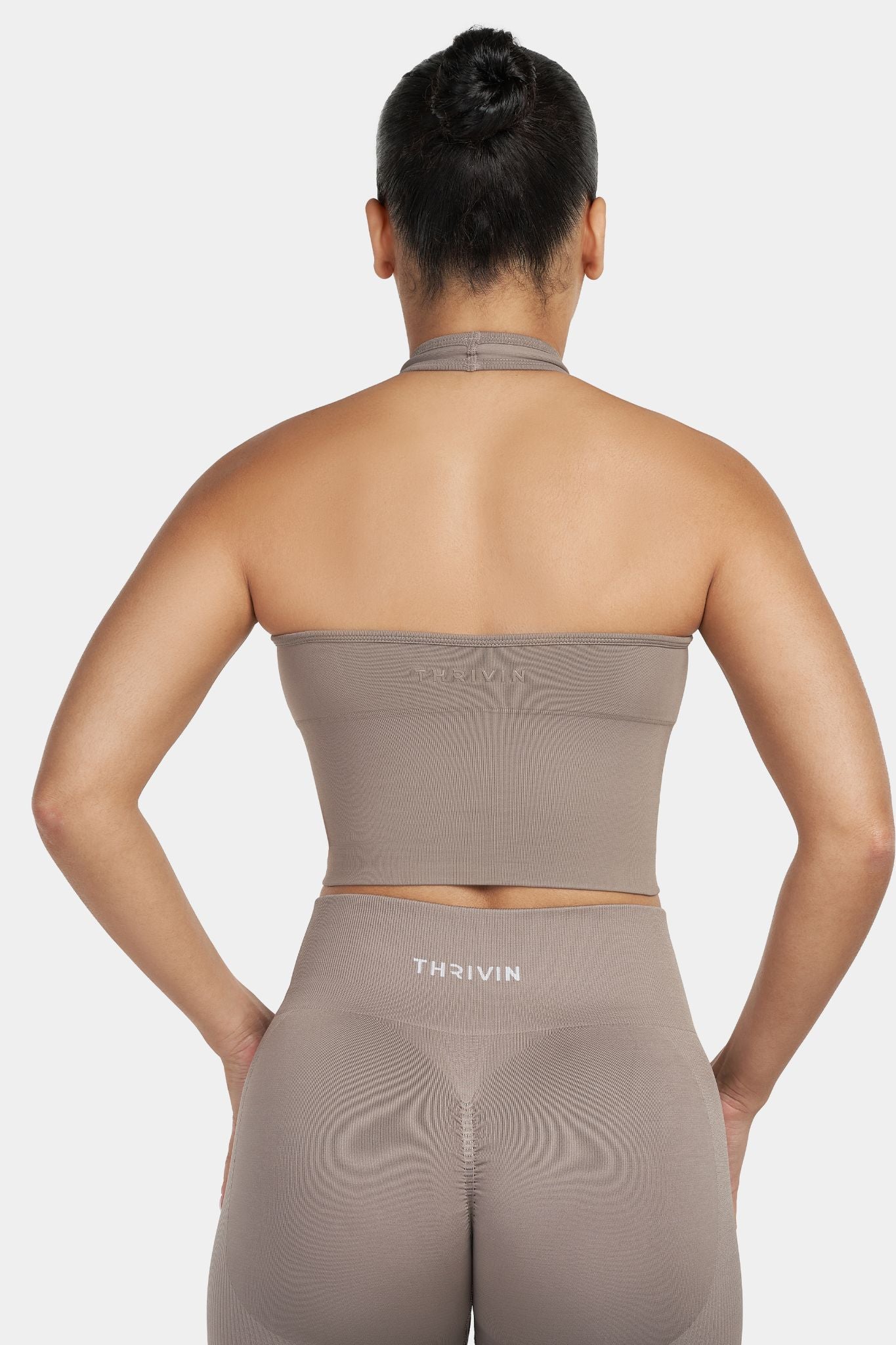 Sculpting Shapewear Top Halterneck | Khaki