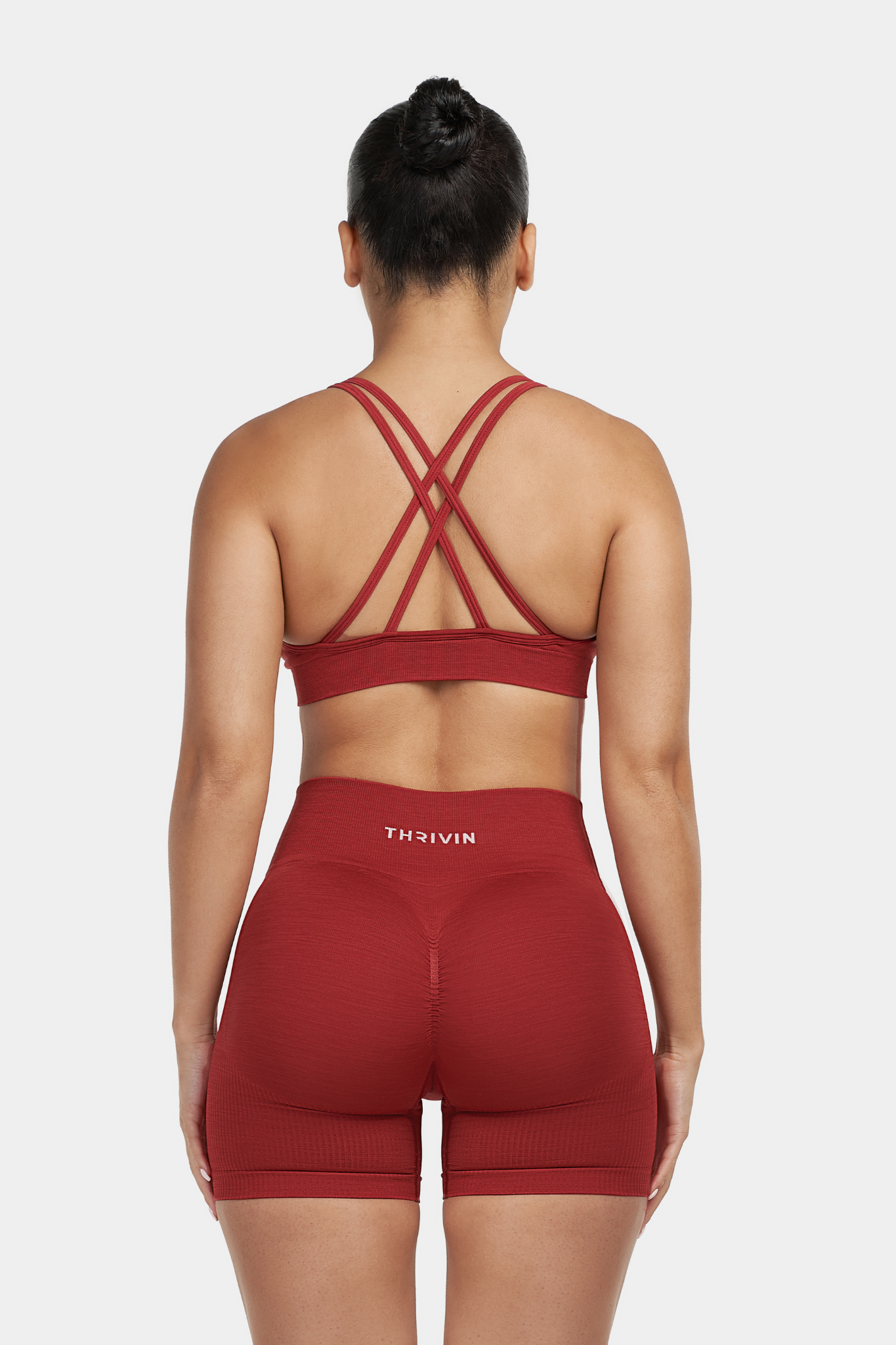 V-Neck Sculpt Seamless Bra | Cherry Spice