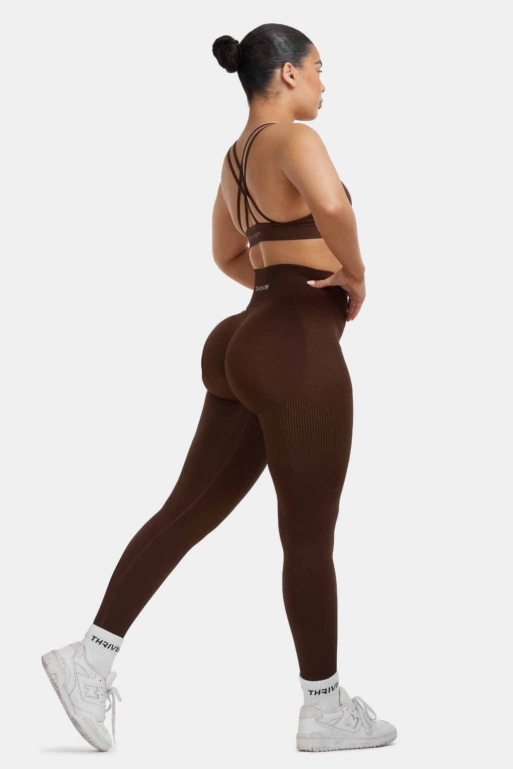 SculptV2 Ribbed Contour Leggings - Bourbon Brown
