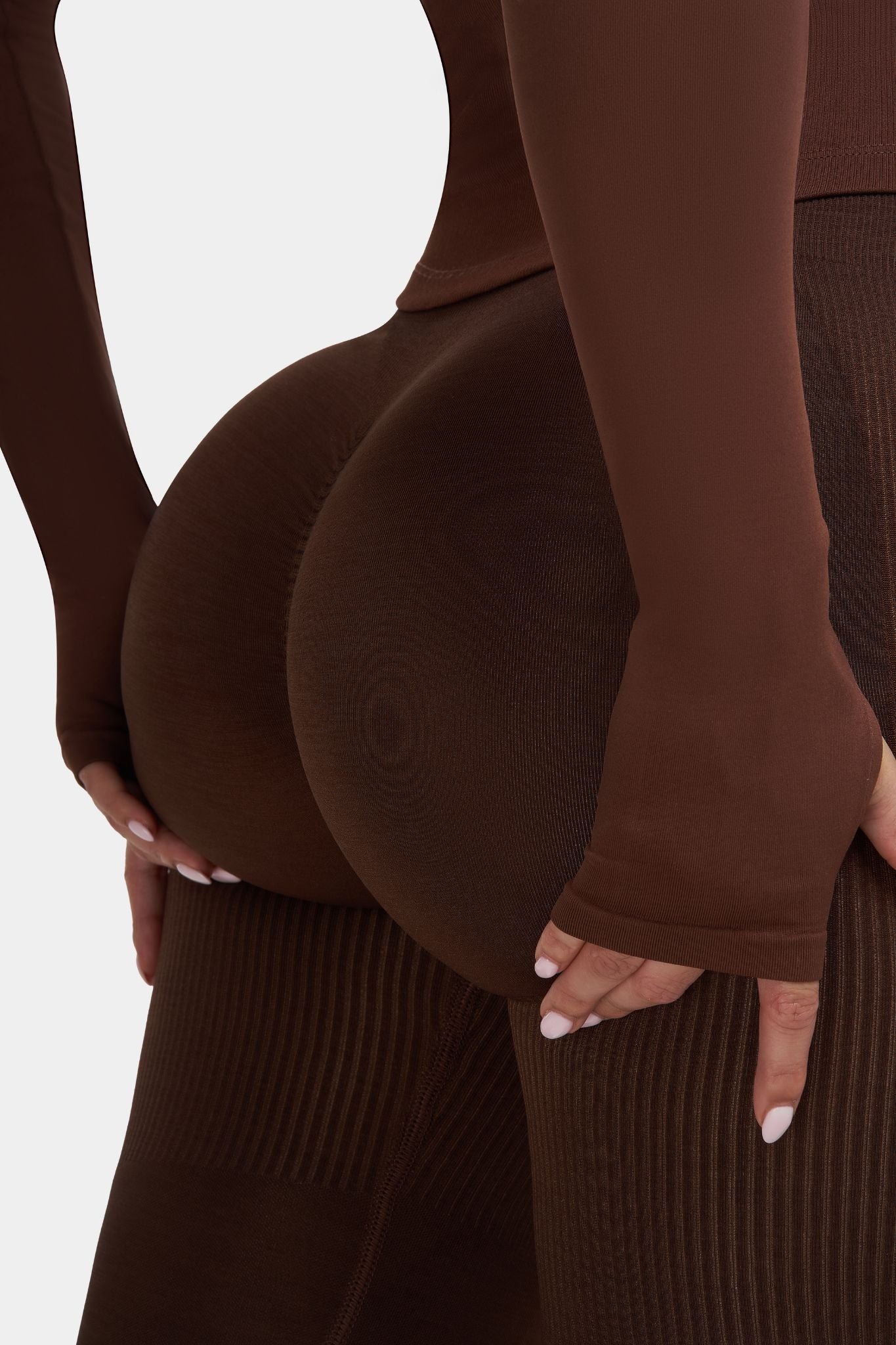 SculptV2 Ribbed Contour Leggings - Bourbon Brown