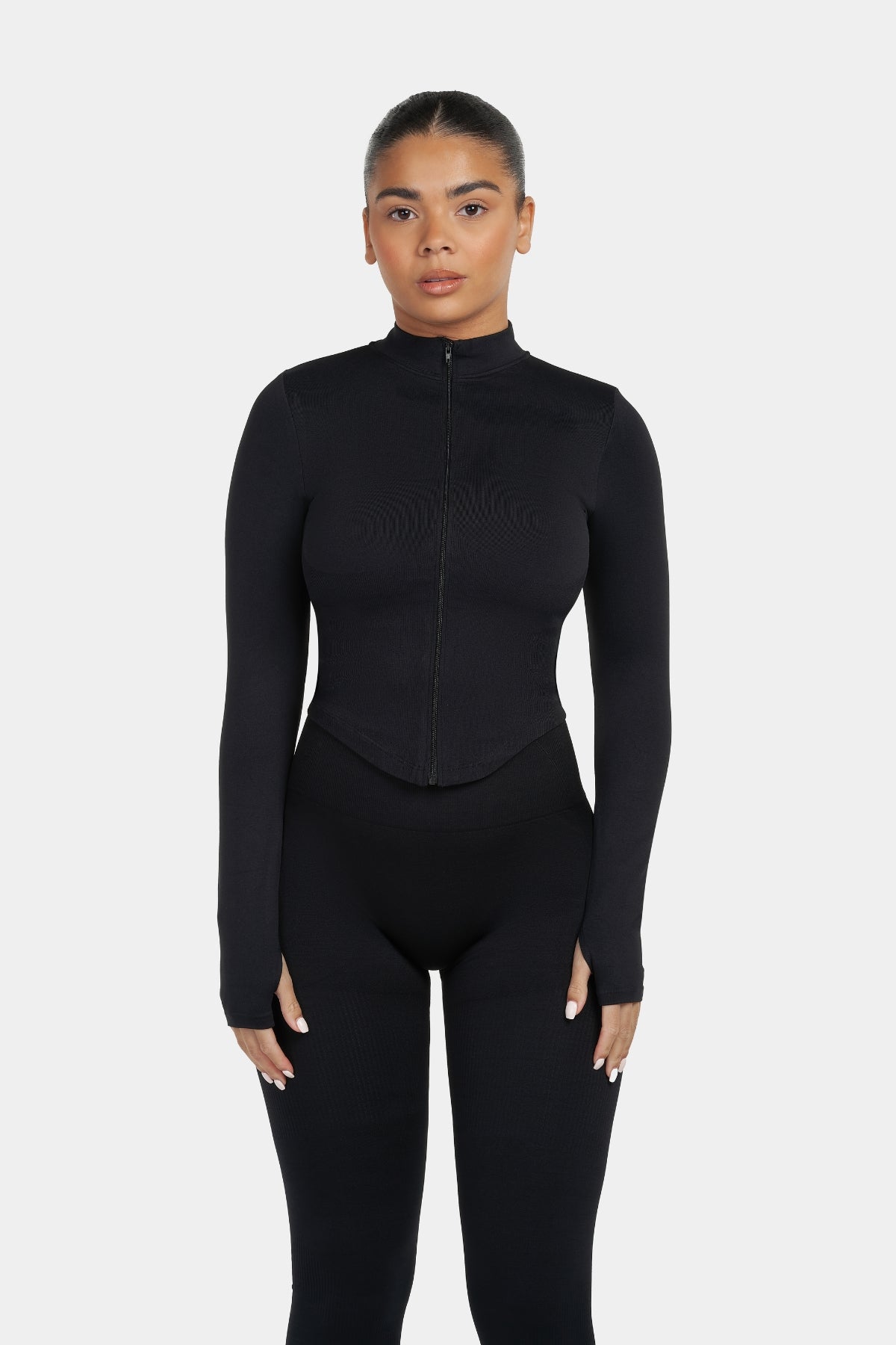 Sculptv2 Ribbed Contour Leggings - Pure Black