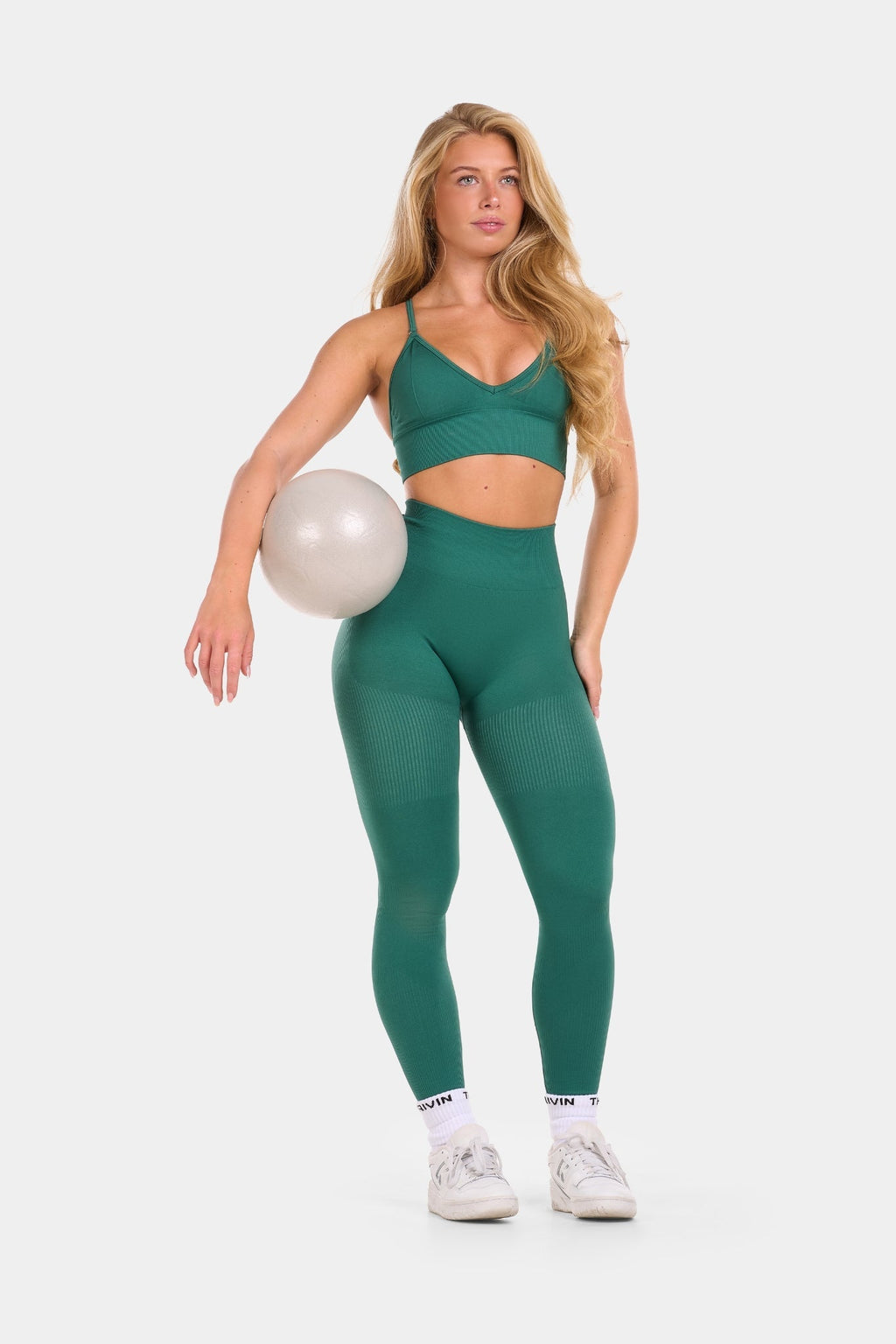 SculptV2 Ribbed Contour Leggings - Emerald Green