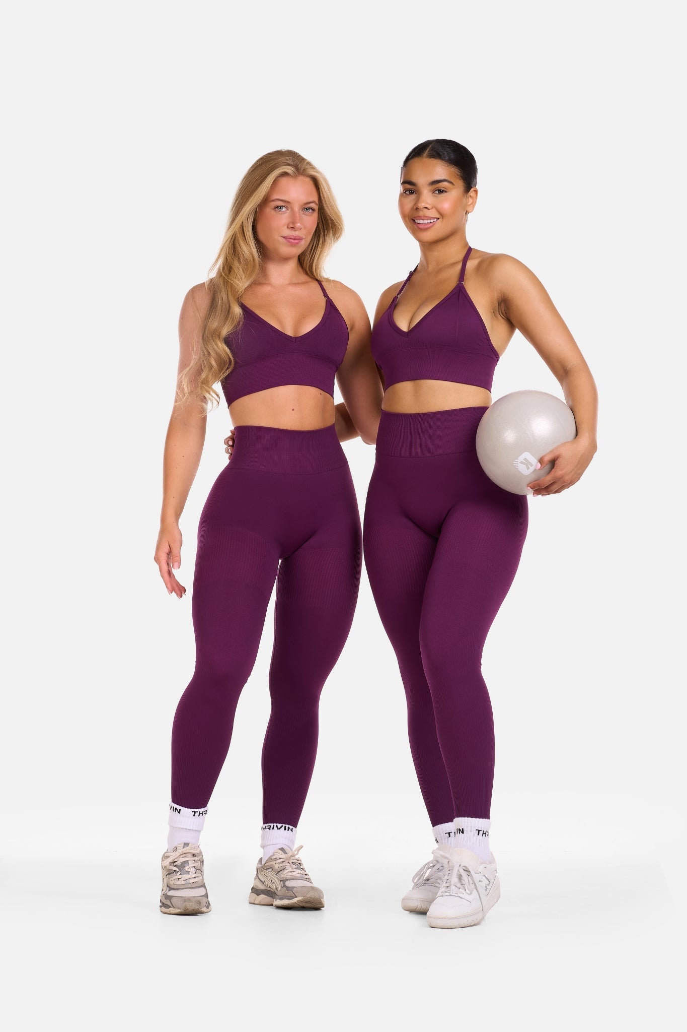 SculptV2 Ribbed Contour Leggings - Plum Leggings