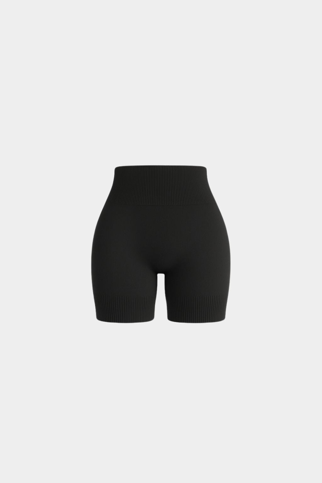 Seamless Sculpt Ribbed Contour Shorts | Pure Black