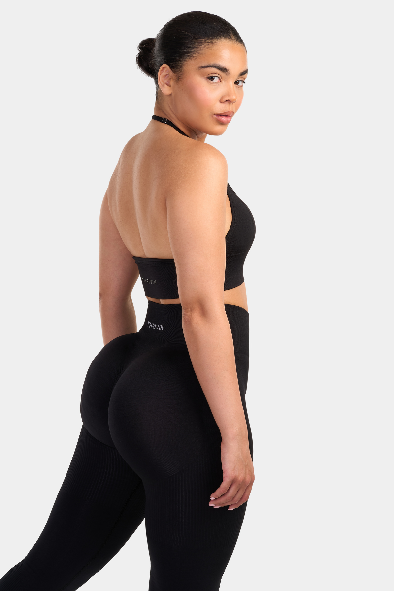 Multi-Way Sculpt Seamless Top | Pure Black