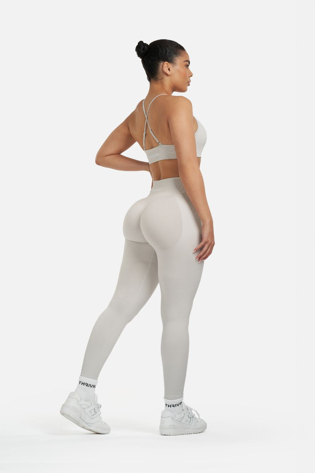 SculptV2 Ribbed Contour Legging - Stone Grey